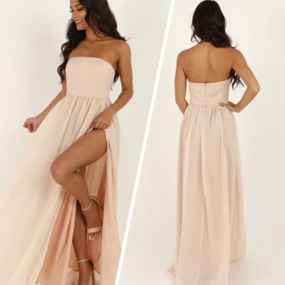 NWT Showpo Love bound maxi dress champagne blush dress